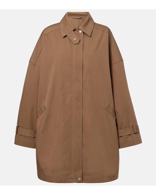 Totême Brown Oversized Cotton Jacket