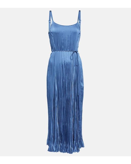 Vince Blue Pleated Midi Dress