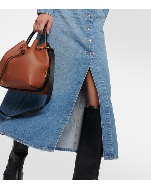 Chloé Blue Maxikleid Aus Denim