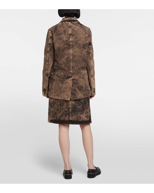 Miu Miu Brown Denim Blazer
