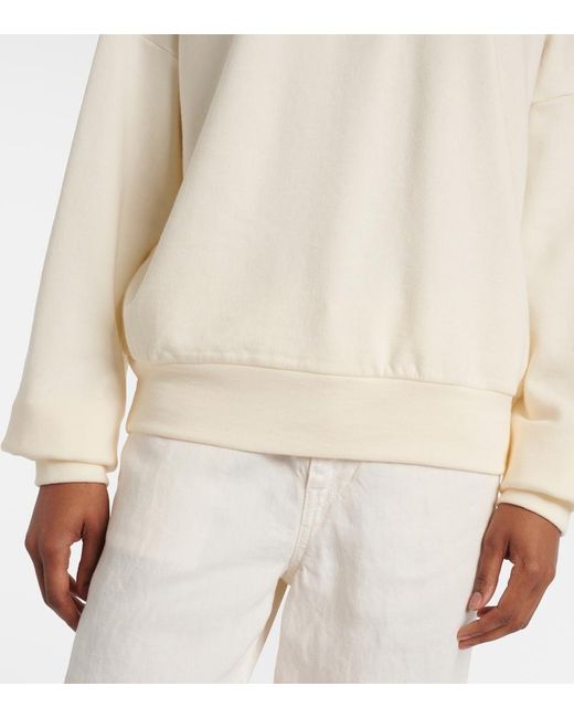 The Row White Corzas Cotton And Cashmere Polo Sweater