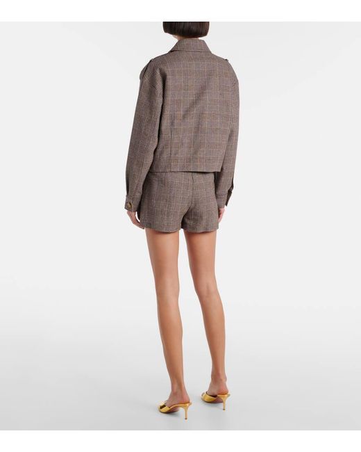 Self-Portrait Gray Jacke Aus Baumwolle Und Leinen