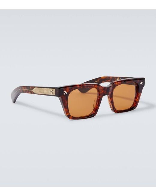 Jacques Marie Mage Brown Quentin Rectangular Sunglasses for men