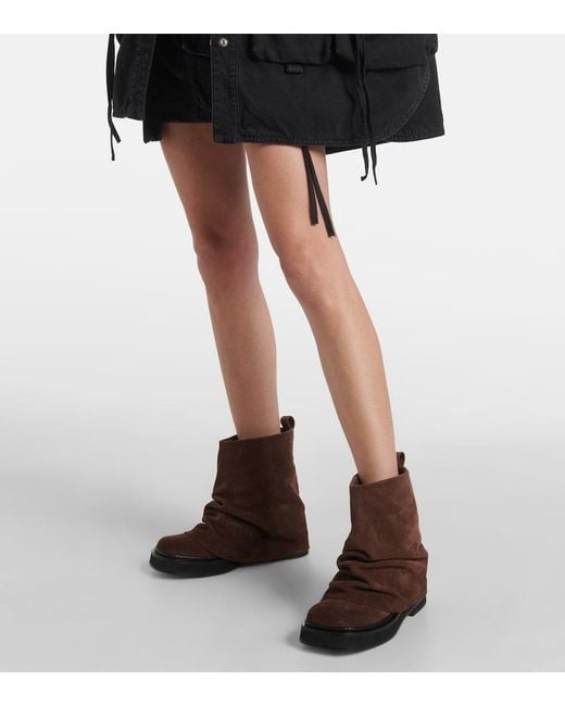 The Attico Brown Mini Robin Combat Boots