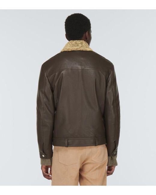 Nanushka Green Boyce Regenerated Leather Jacket for men