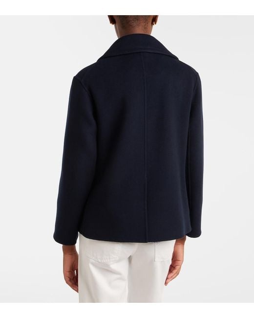 Max Mara Blue Virgin Wool Jacket