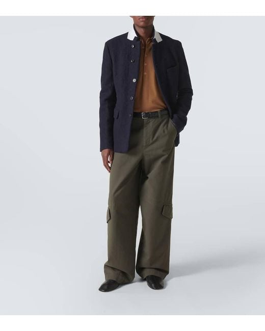 Dries Van Noten Blazer Aus Wolle in Blue für Herren