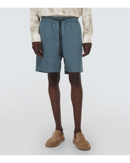 Commas Blue Cotton Shorts for men