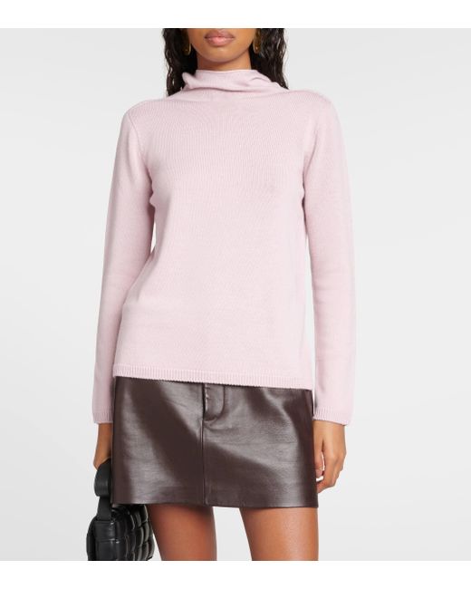 Max Mara Pink Paprica Wool Turtleneck Sweater