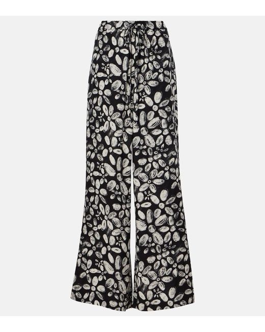 Marni White Printed Wide-Leg Pants