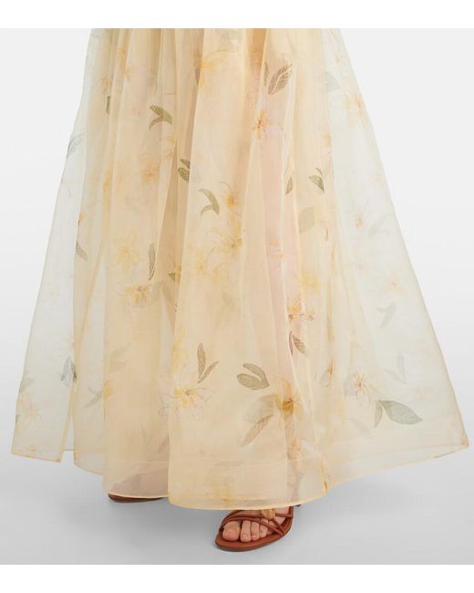 Zimmermann Natural Balance Ruffled Silk Organza Maxi Dress
