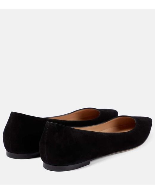 Gianvito Rossi Black Gianvito Suede Ballet Flats