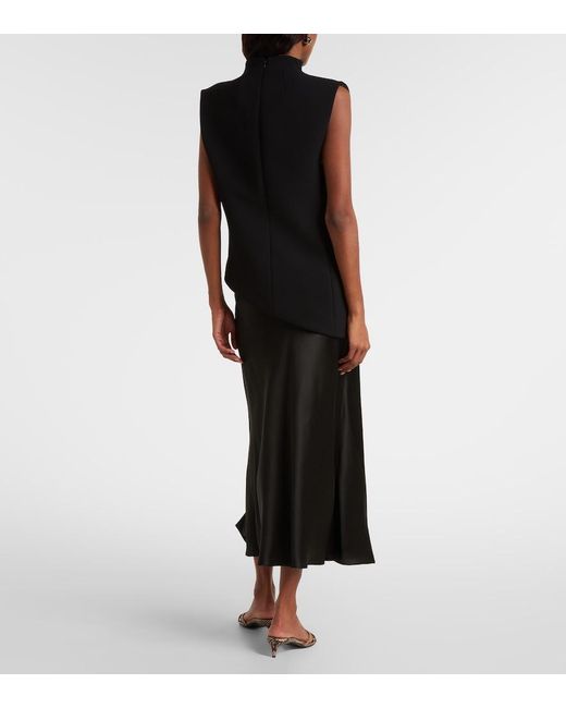 Khaite Black Von Asymmetric Top