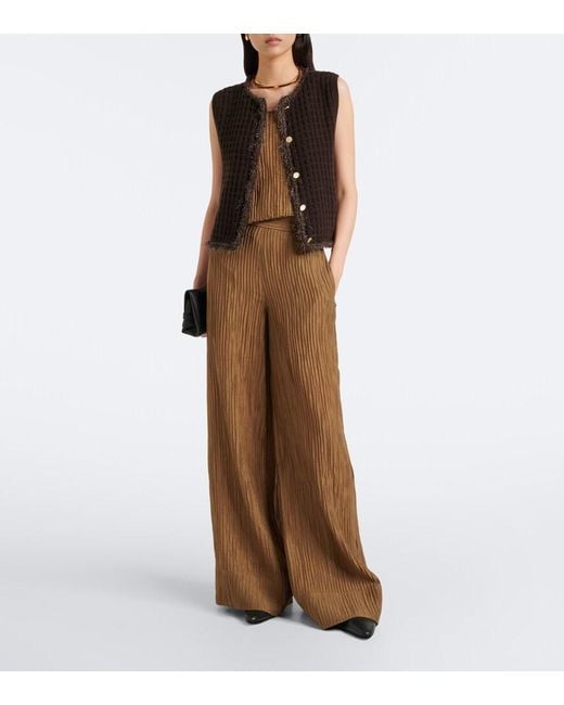 Jardin Des Orangers Black Waffle-Knit Wool And Cashmere Sweater Vest