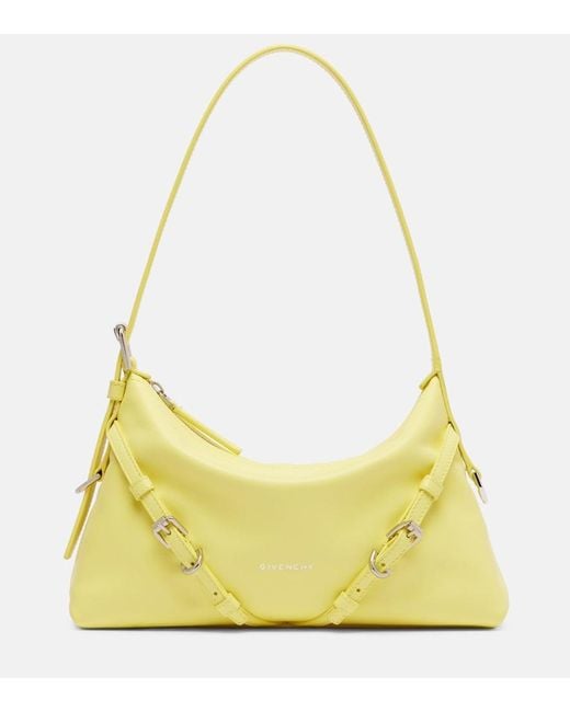 Givenchy Yellow Voyou Mini Leather Shoulder Bag