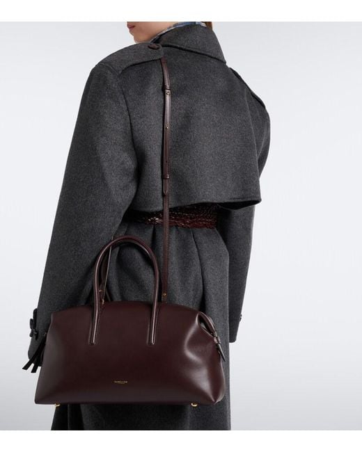 DeMellier London Brown Stockholm Midi Leather Top-Handle Bag