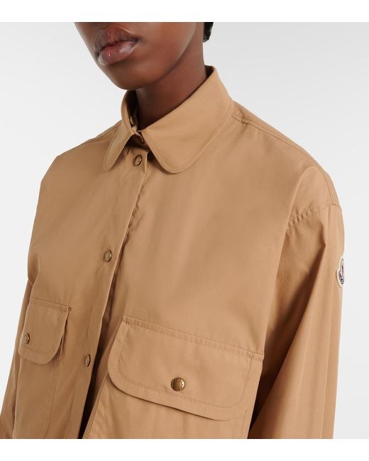Moncler Natural Hooded Cotton-Blend Jacket
