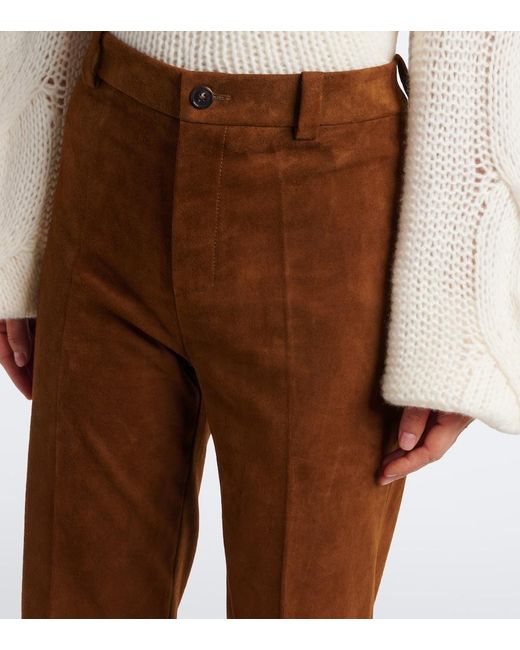 Stouls Brown Lizzy Suede Bootcut Pants