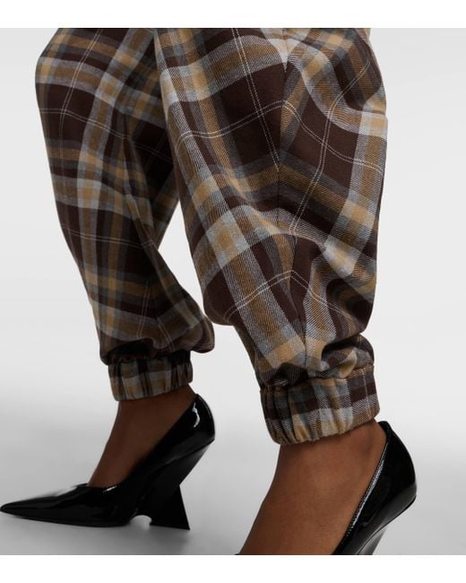 Pantalon ample en coton melange The Attico en coloris Brown