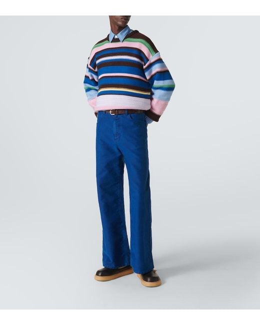 Marni Natural Leather And Suede Desert Boots for men