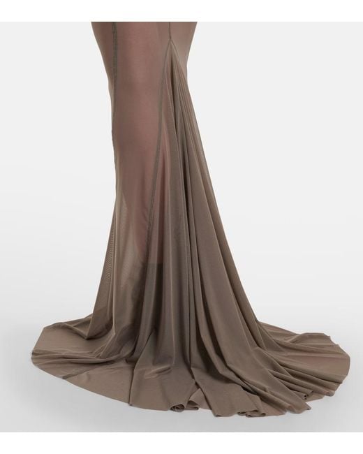 Rick Owens Gray Temple Tulle Gown