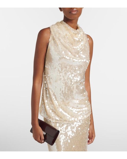 Top A Sequins Altuzarra en coloris Natural