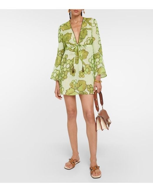 Etro Green Printed Ramie Tunic