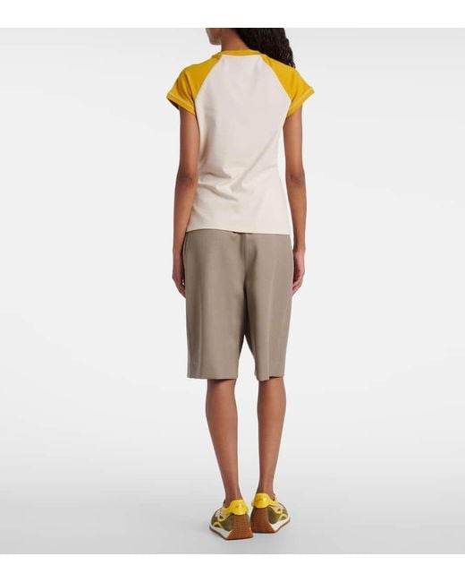 Loewe White T-Shirt Aus Einem Baumwollgemisch