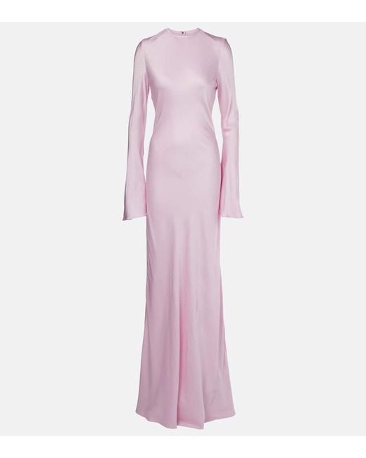 ROTATE BIRGER CHRISTENSEN Purple Bridal Satin Gown