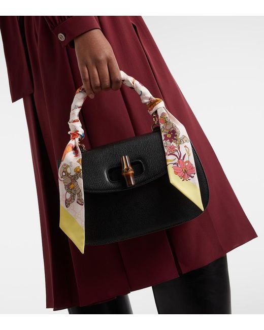 Gucci White Printed Silk Twill Scarf