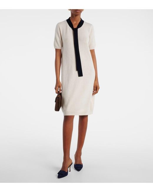 Jardin Des Orangers White Wool And Cashmere Sweater Dress