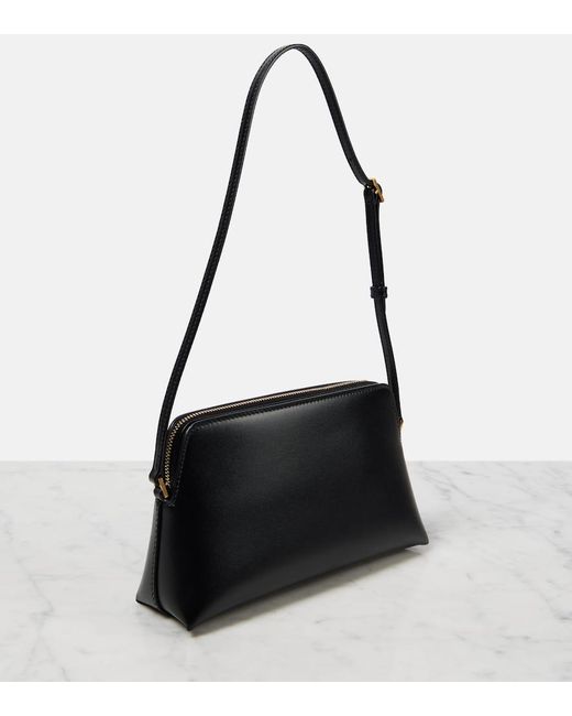 Saint Laurent Black Sac De Jour Leather Pouch