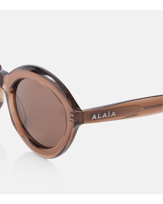 Alaïa Brown Round Sunglasses