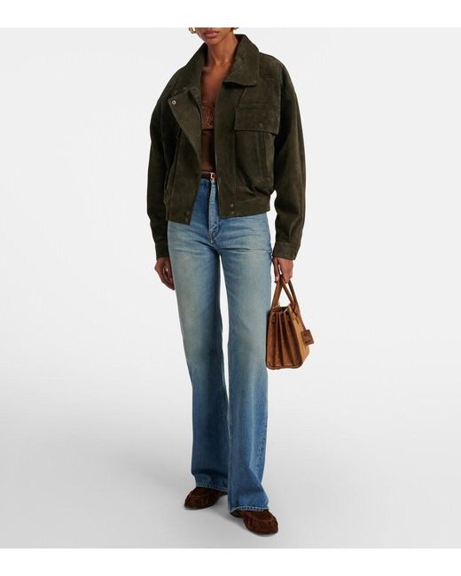 Saint Laurent Green Suede Jacket