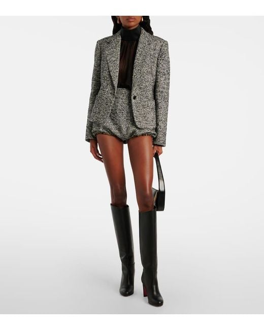 Christian Louboutin Black Leather Knee-High Boots