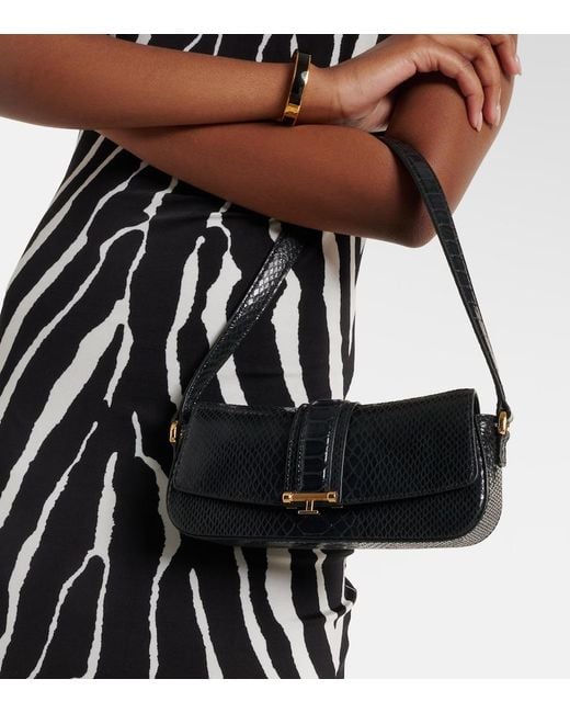 The New Arrivals Ilkyaz Ozel Black Obscura.06 Leather Shoulder Bag