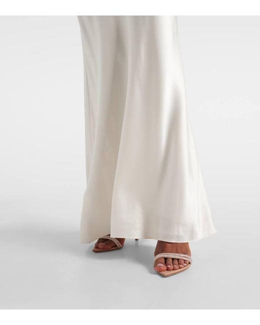 The Sei White One-Shoulder Silk Satin Gown