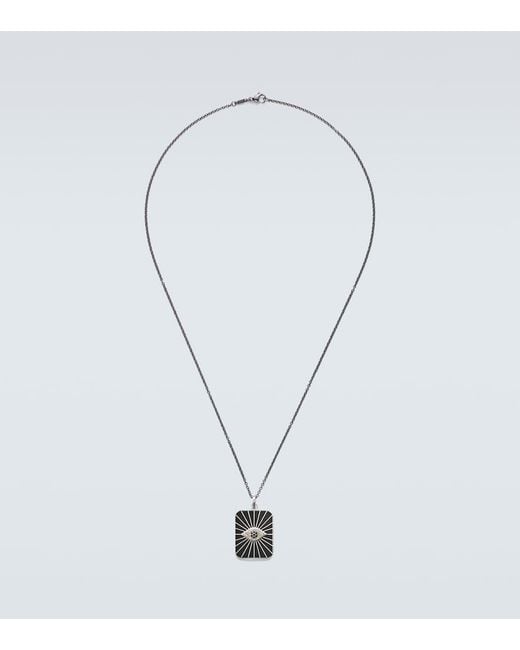 Ileana Makri Metallic Evil Eye Sterling Pendant Necklace With Diamonds for men