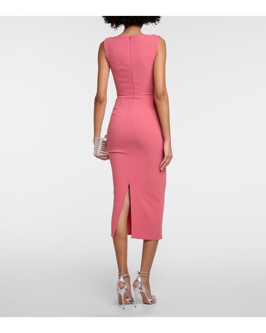 Alex Perry Pink Portrait Midi Dress