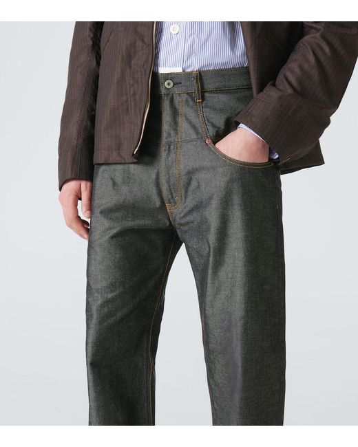 Junya Watanabe Gray X Levi's Cotton Twill Straight Pants for men