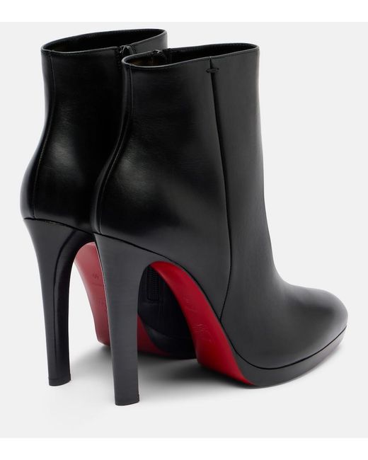 Christian Louboutin Black Fannylove 120 Leather Ankle Boots
