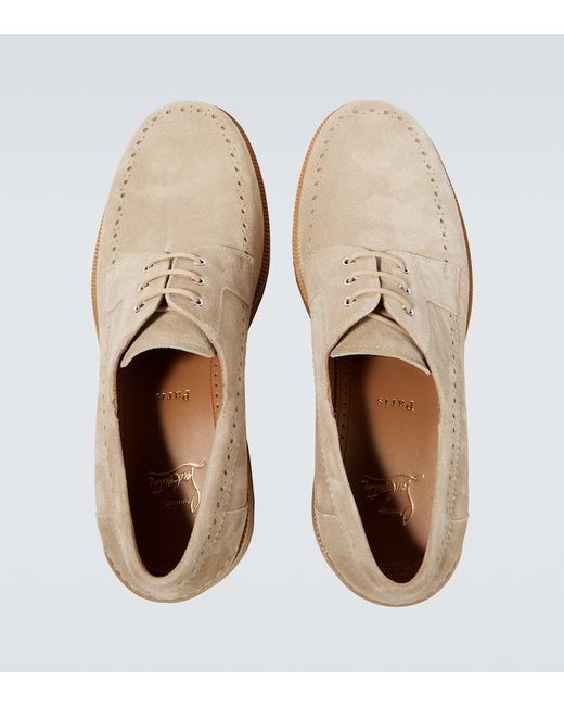 Derbies Pablo En Daim Christian Louboutin pour homme en coloris White