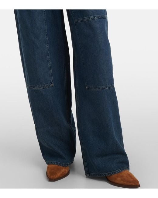 Isabel Marant Blue Ophra Straight Jeans