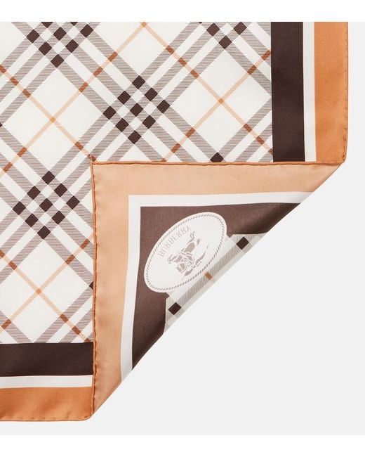 Burberry Natural Check Silk Twill Scarf