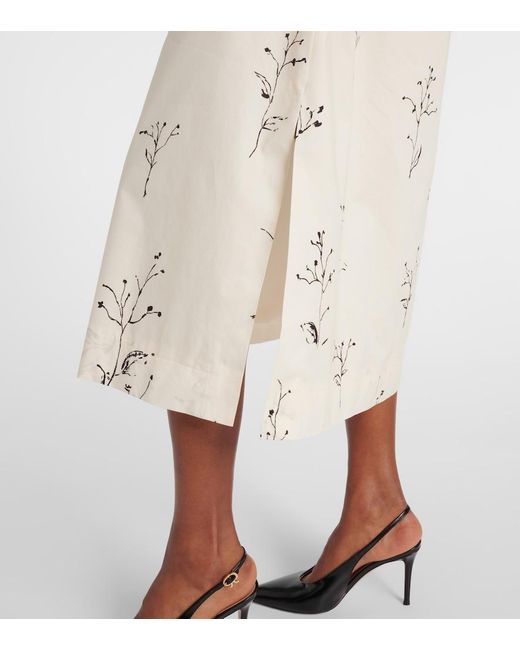 Altuzarra Natural Corrie Belted Floral Cotton Midi Dress