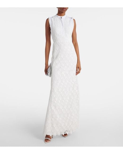 Giambattista Valli White Macrame Gown