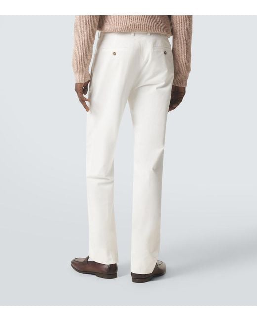 Tod's White Cotton Chinos for men