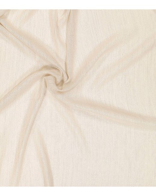 Brunello Cucinelli Natural Cashmere And Silk-blend Scarf