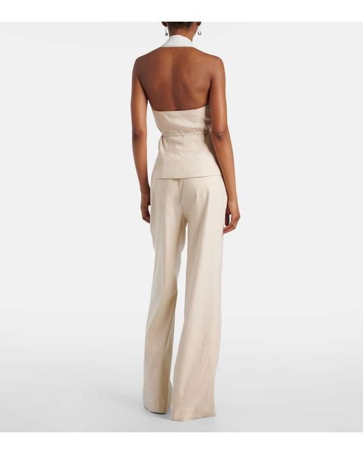 Jonathan Simkhai Natural Campbell Linen Top