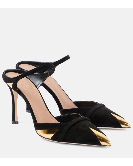 Mules Uma 90 in suede di Malone Souliers in Black